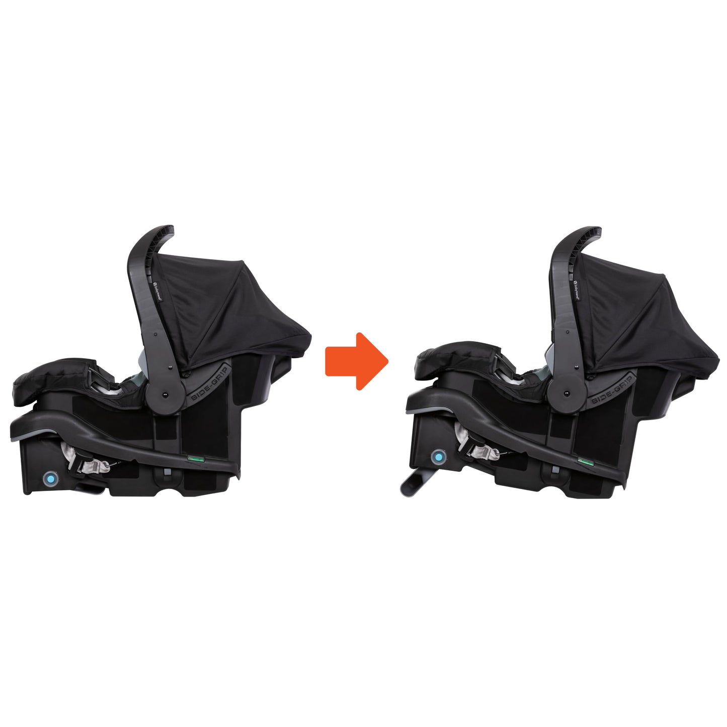 Baby Trend Passport cargo stroller with pink bamboo fabric and EZ-Lift Plus infant car seat, featuring a compact travel system.