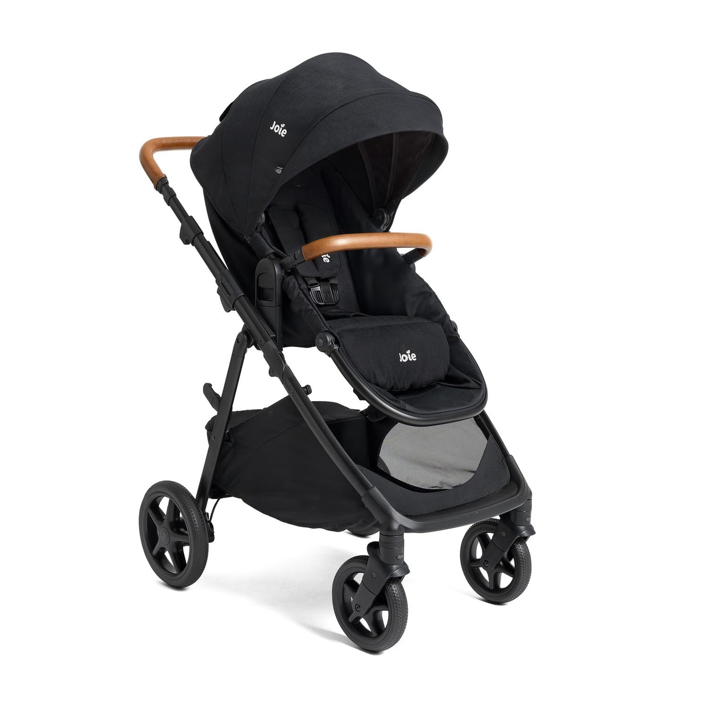 Joie Ginger and Mint Latch Travel System with infant car seat, stroller, all-terrain wheels, and built-in latch for easy installation
