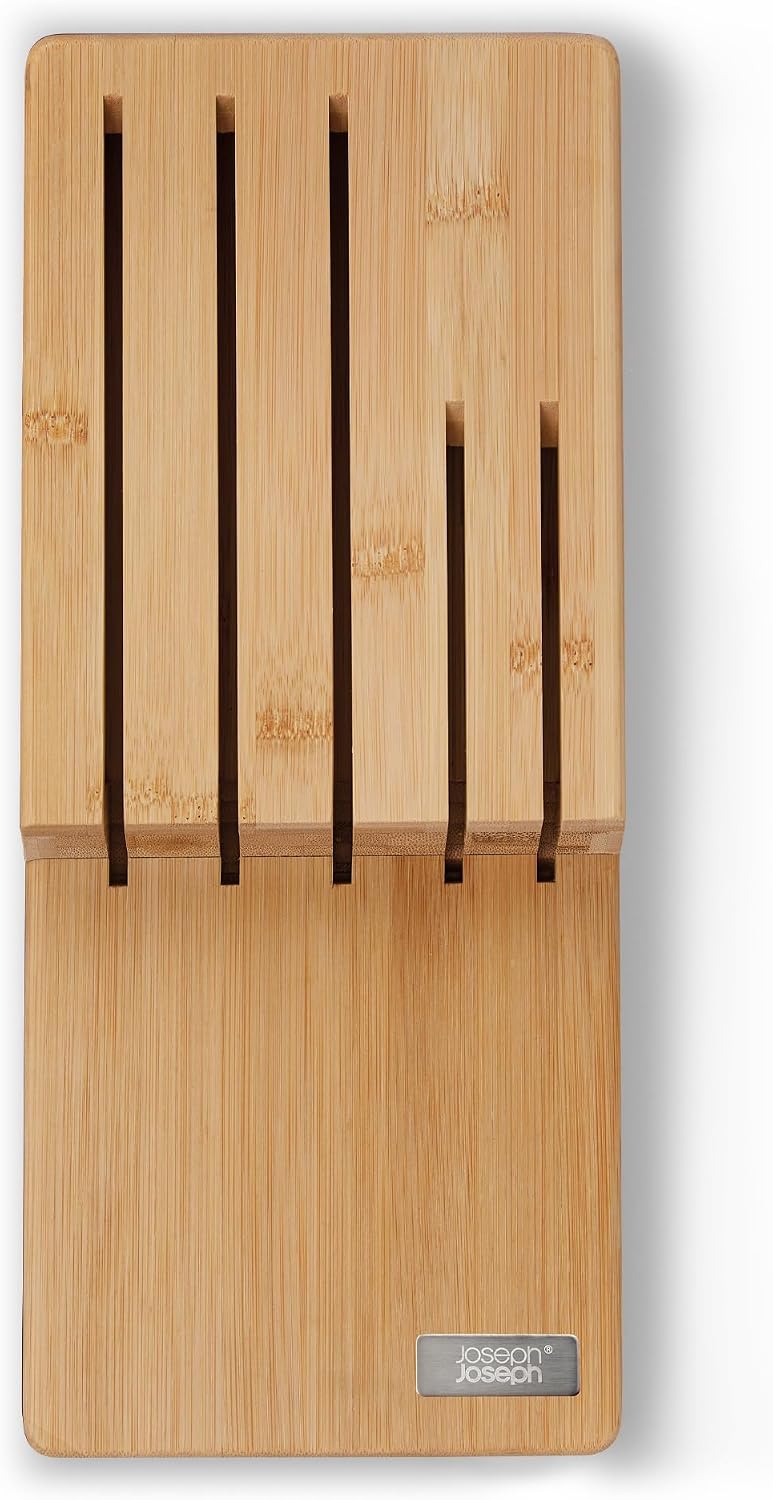 Joseph Joseph Elevate Kitchen Knives 5-piece Japanesse Stainless Steel Knife Set with, in Drawer Bamboo Block Organiser Tray — image 6