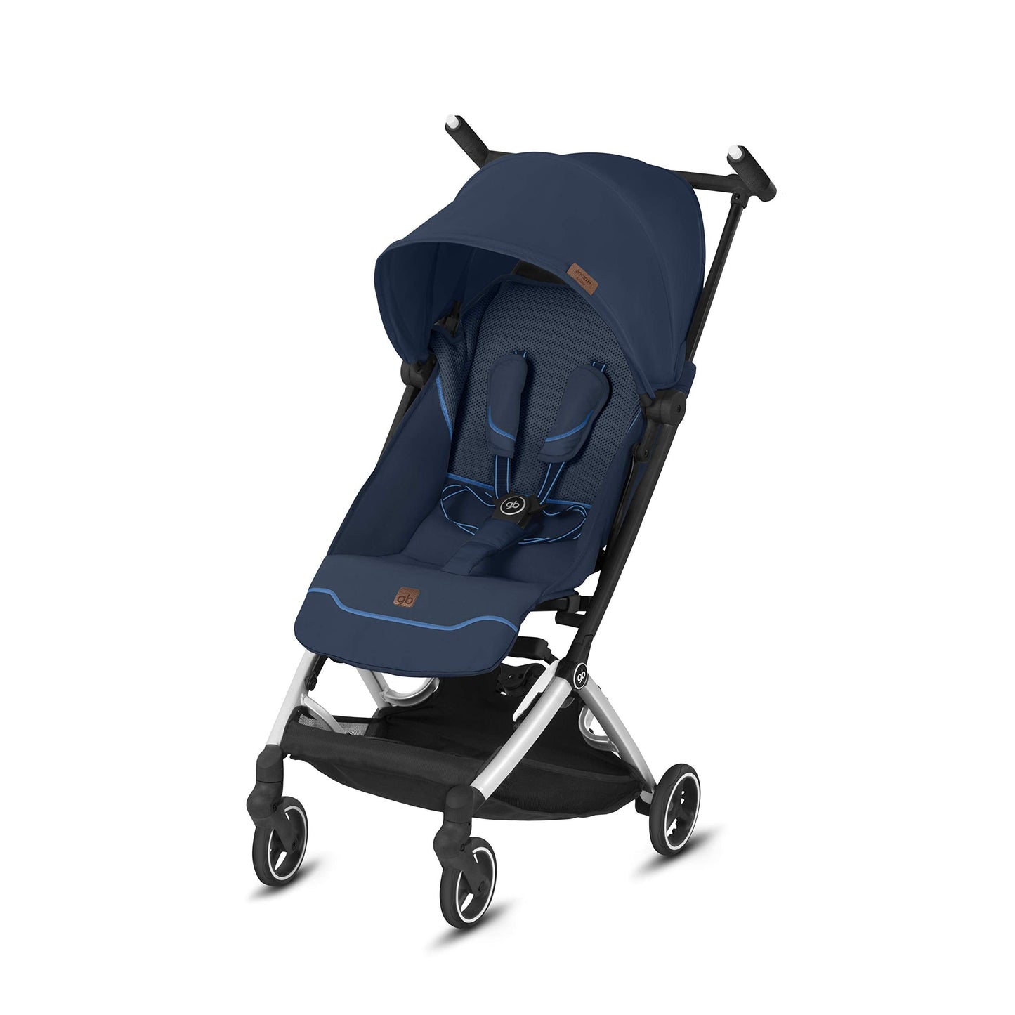 My Store gb Pockit+ All-Terrain lightweight travel stroller with canopy and reclining seat in velvet black, compact and easy to carry