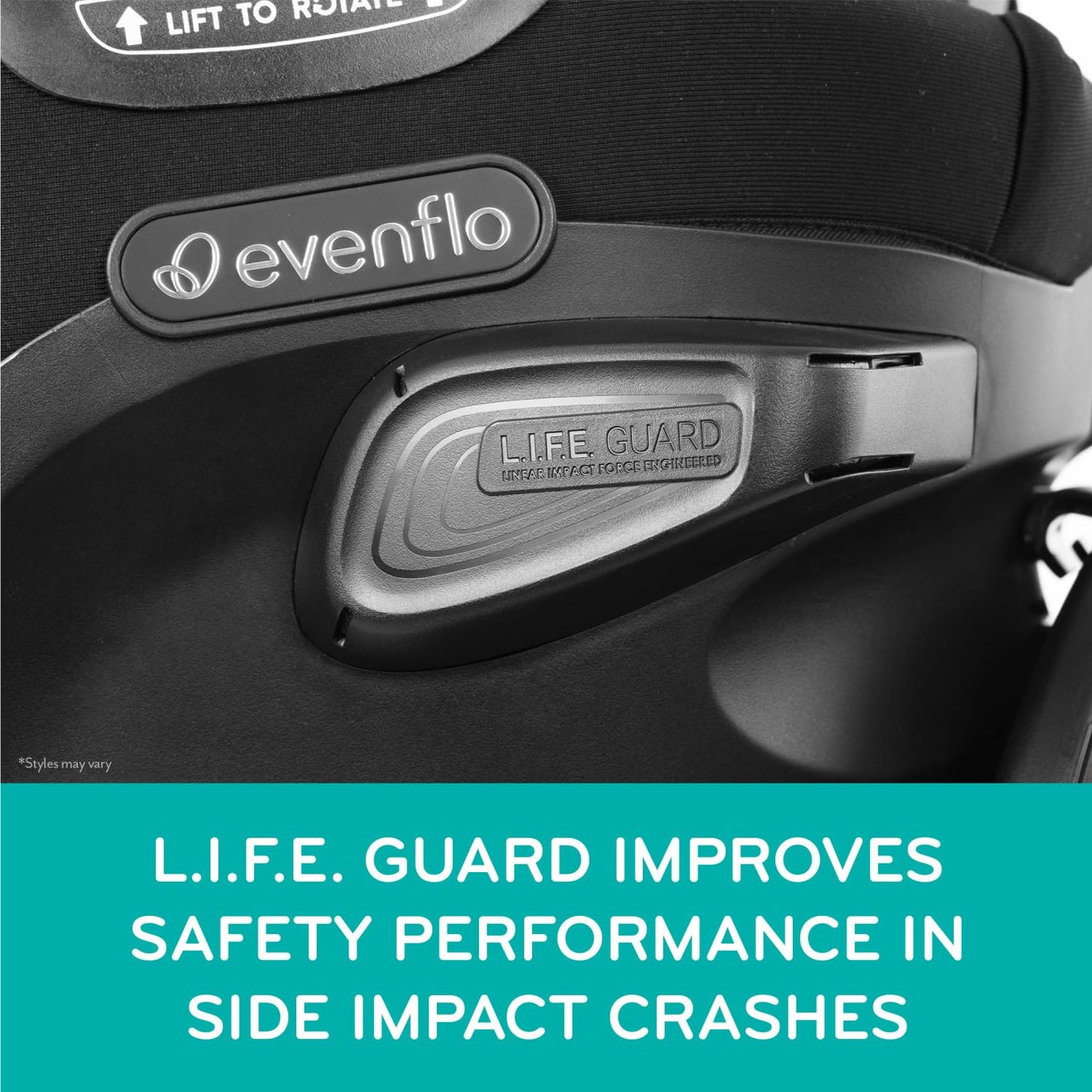 Evenflo Revolve360 Extend Rotational All In One Convertible Car Seat with 360 Degree Rotation and Extended Rear Facing