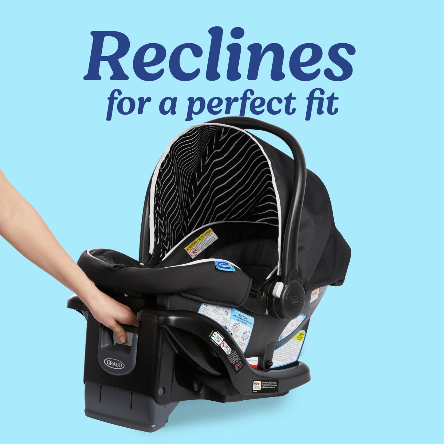 Graco SnugRide Lite LX Infant Car Seat Lightweight Rear Facing For Babies 4 To 30 Lb With Four Position Base LATCH