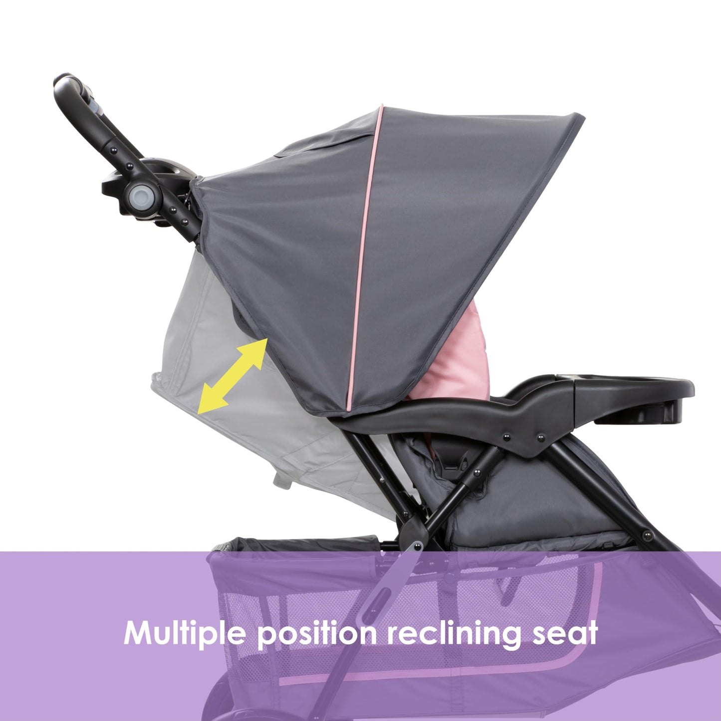Baby Trend EZ Ride Travel System With EZ Lift Infant Car Seat Dash Pink One Hand Fold All Terrain Wheels