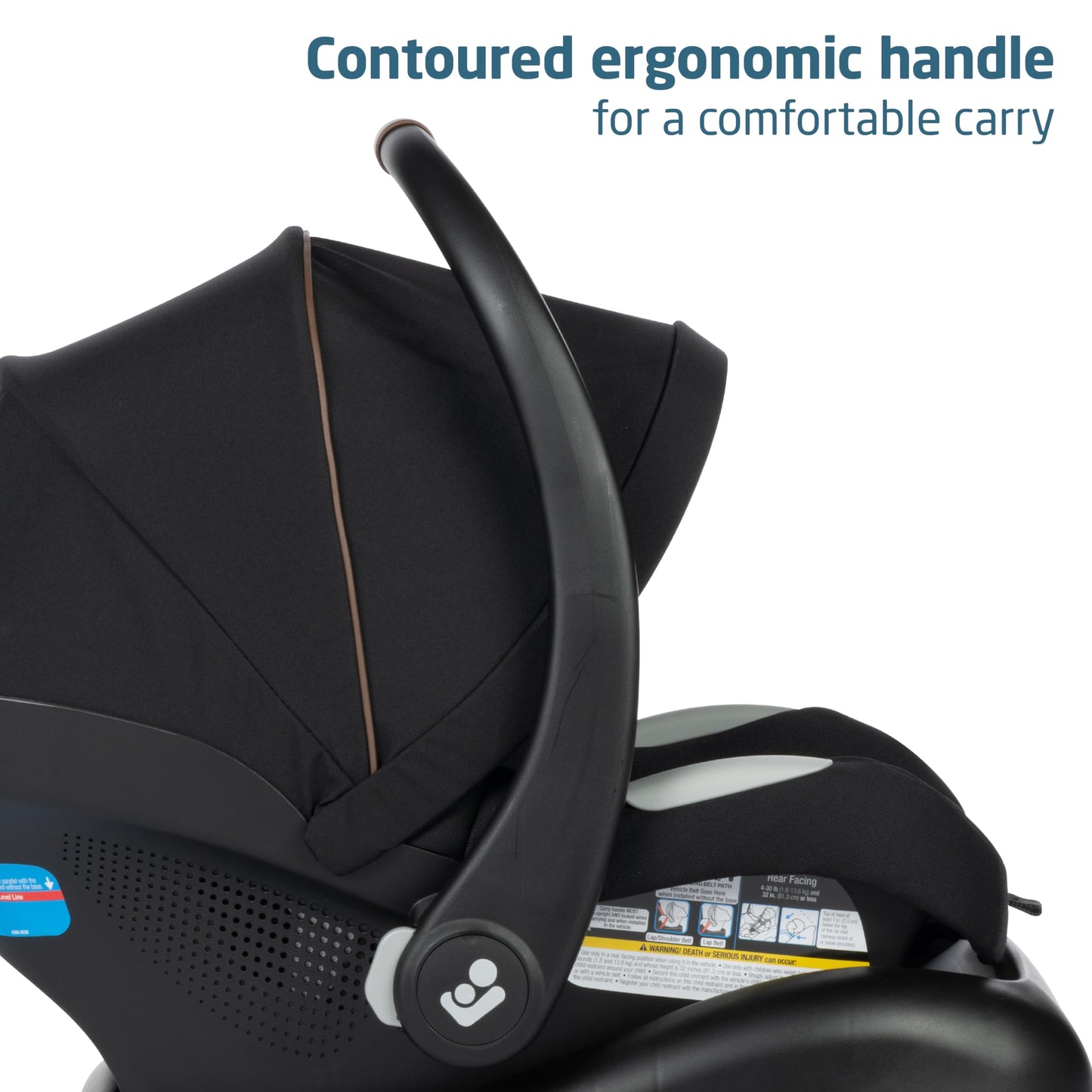 Maxi-Cosi Zelia Luxe 5-in-1 modular travel system with stroller and car seat, featuring adjustable handles and fabric details.