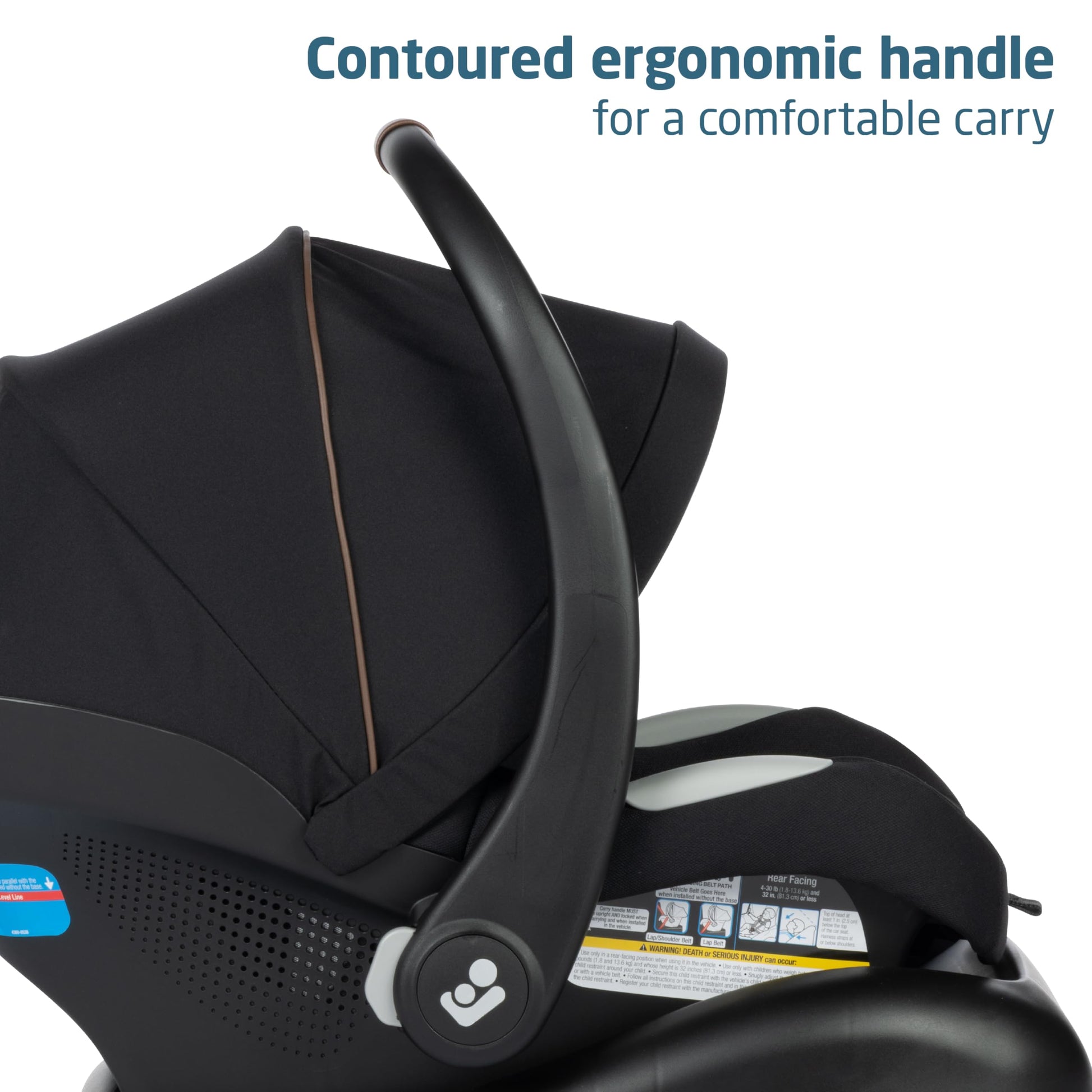 Maxi-Cosi Zelia Luxe 5-in-1 modular travel system with stroller and car seat, featuring adjustable handles and fabric details.