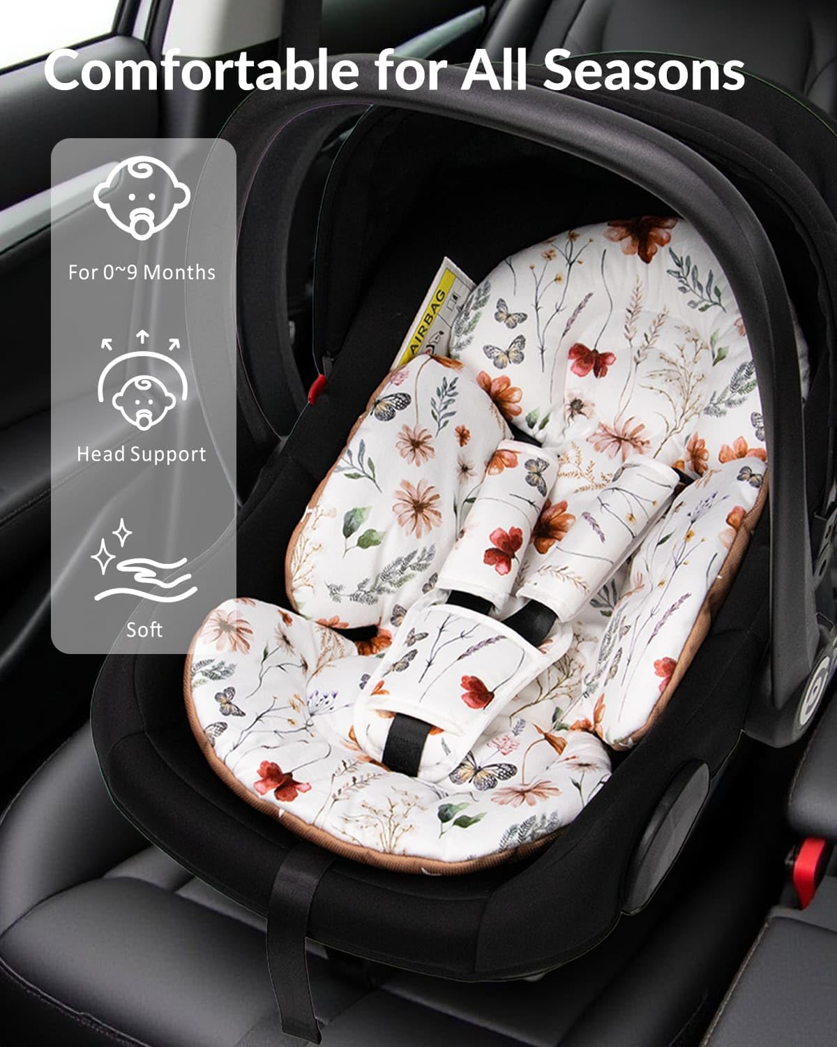 WUY-02B Newborn Infant Car Seat and Swing Insert Head Body Support
