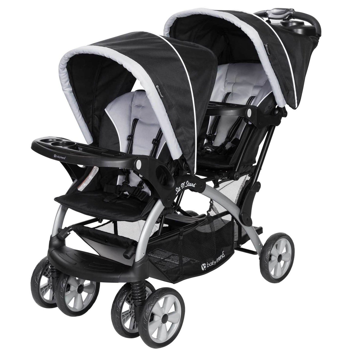 Baby Trend Stormy double stroller and car seat combo with tandem design, lightweight and portable infant and toddler travel system