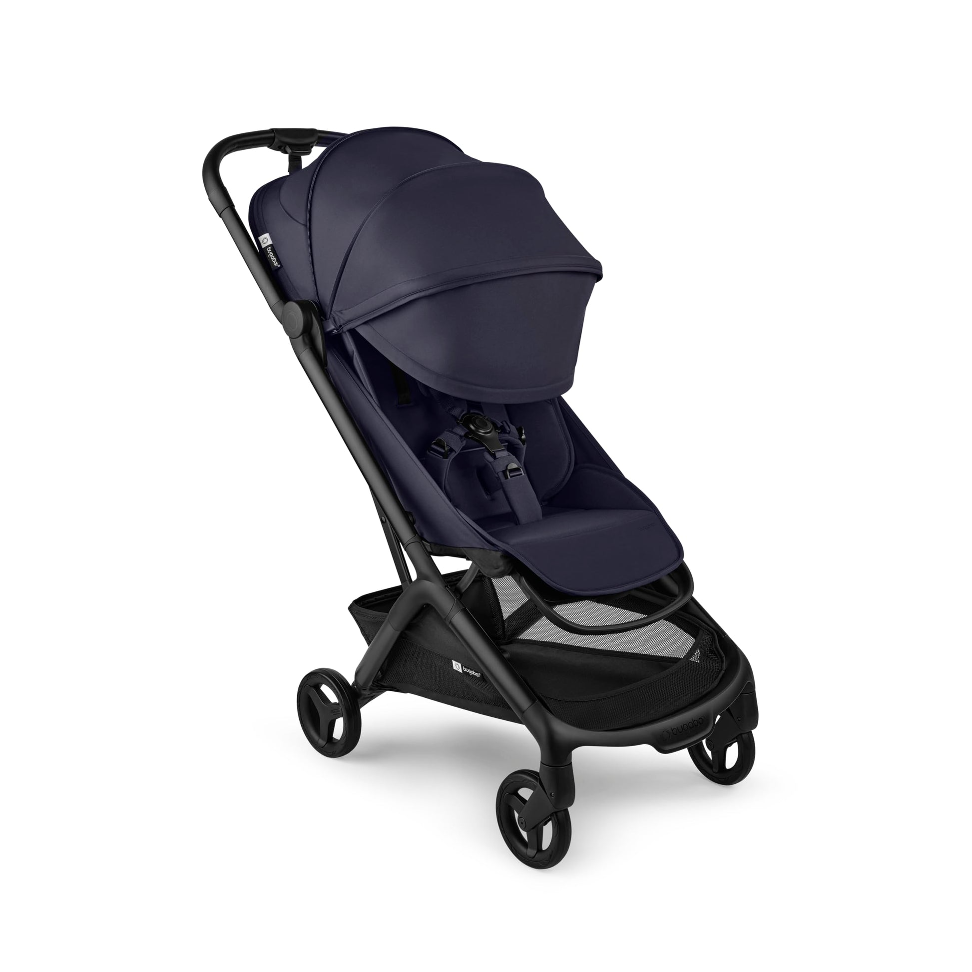 Bugaboo Butterfly 2 travel stroller in black, ultra-compact one-second fold, lightweight design, airplane-friendly for easy travel
