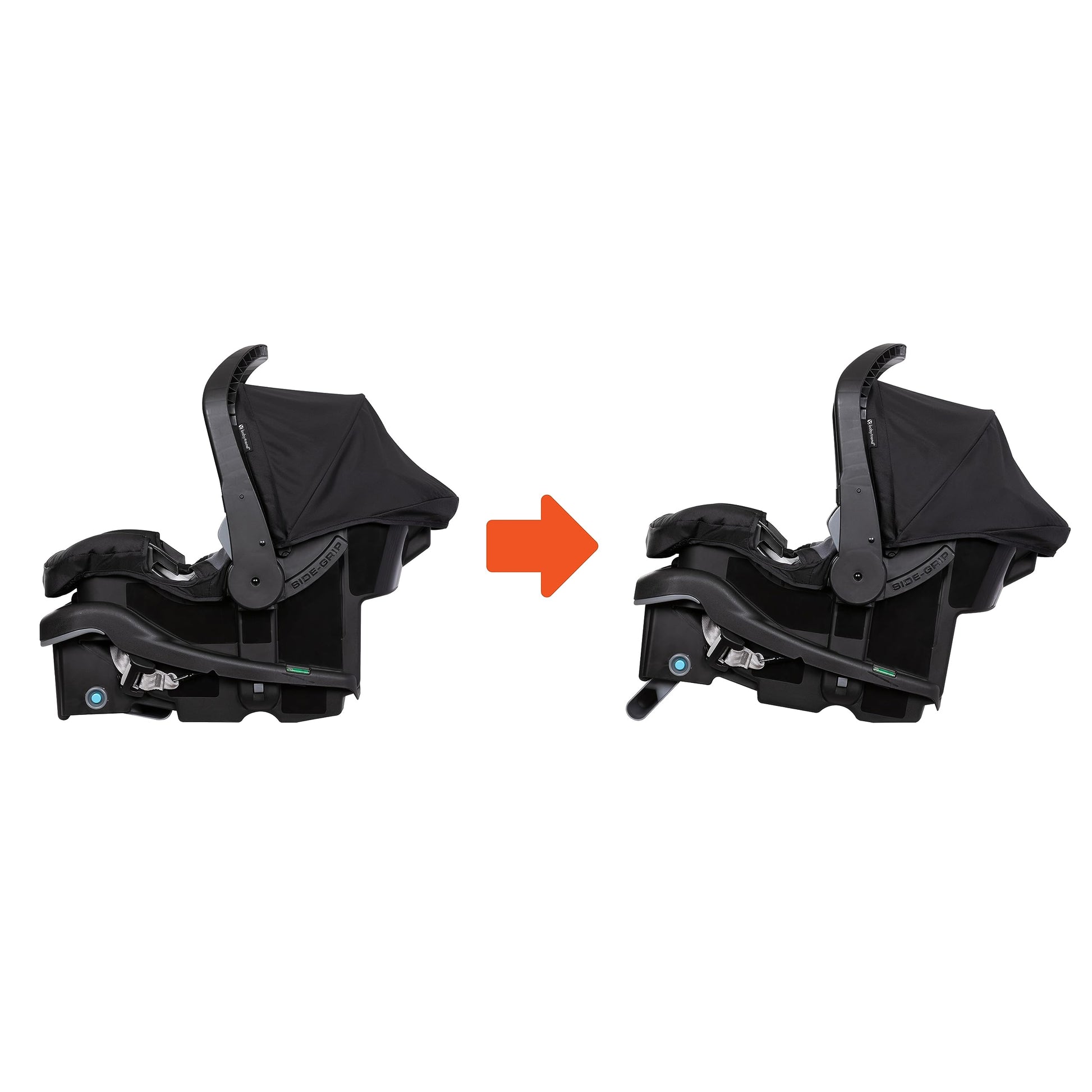 Baby Trend Passport cargo stroller with EZ-Lift infant car seat in pink bamboo, featuring a sturdy frame and adjustable handles.