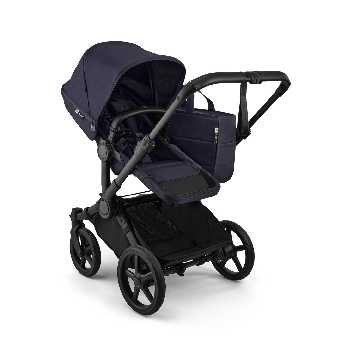 Bugaboo Donkey 6 Cocoa Brown single-to-double all-terrain stroller with toddler and newborn seating, versatile for outdoor use