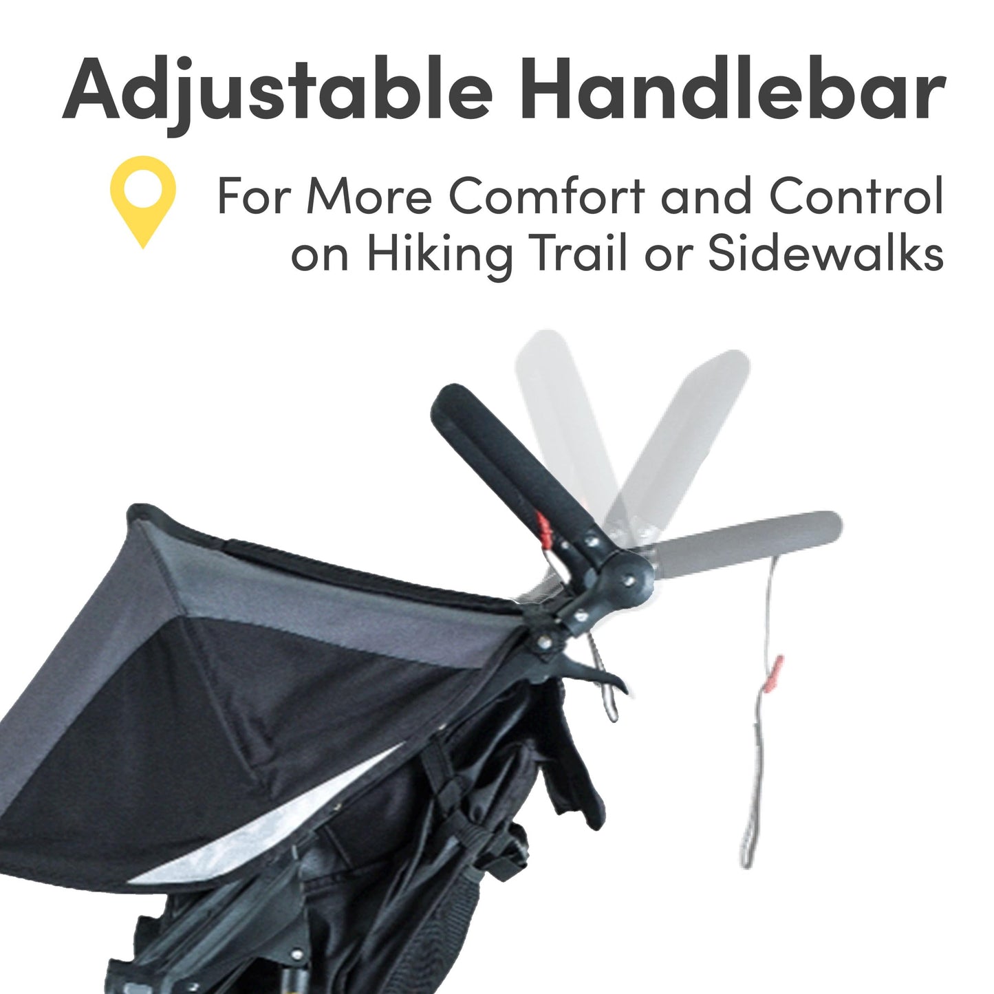 My Store BOB Gear Revolution Flex 3.0 Duallie jogging stroller in graphite black with adjustable handlebars and all-terrain wheels.