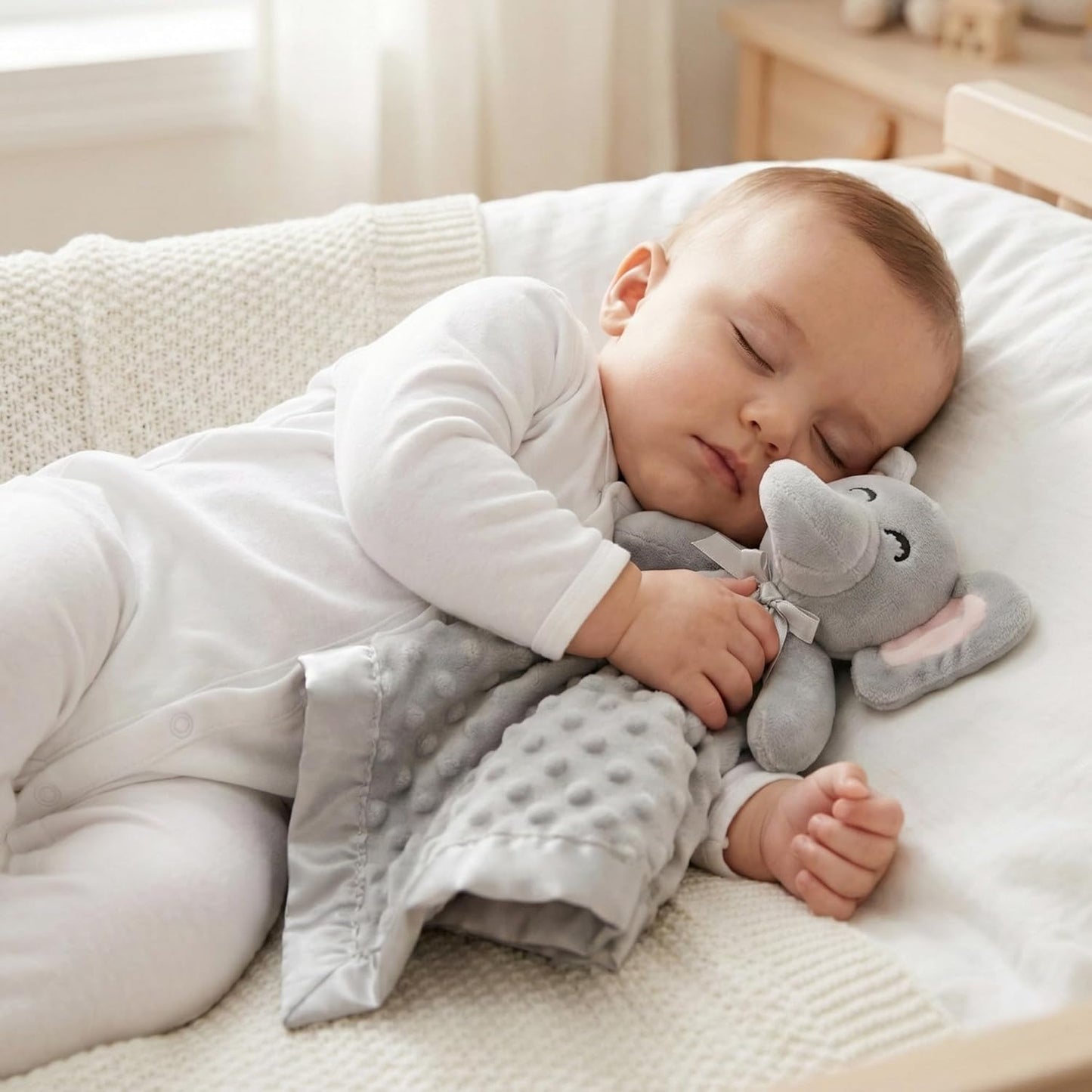 AFJ4 Super Soft Minky Security Blanket Unisex 40.6 x 40.6 cm