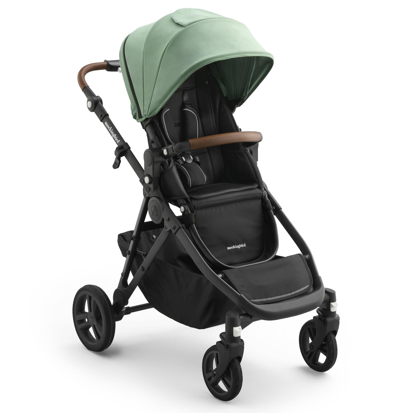 My Store Mockingbird Single-to-Double Stroller 3.0 in black windowpane, convertible full-size baby stroller for 1, 2, or 3 kids.