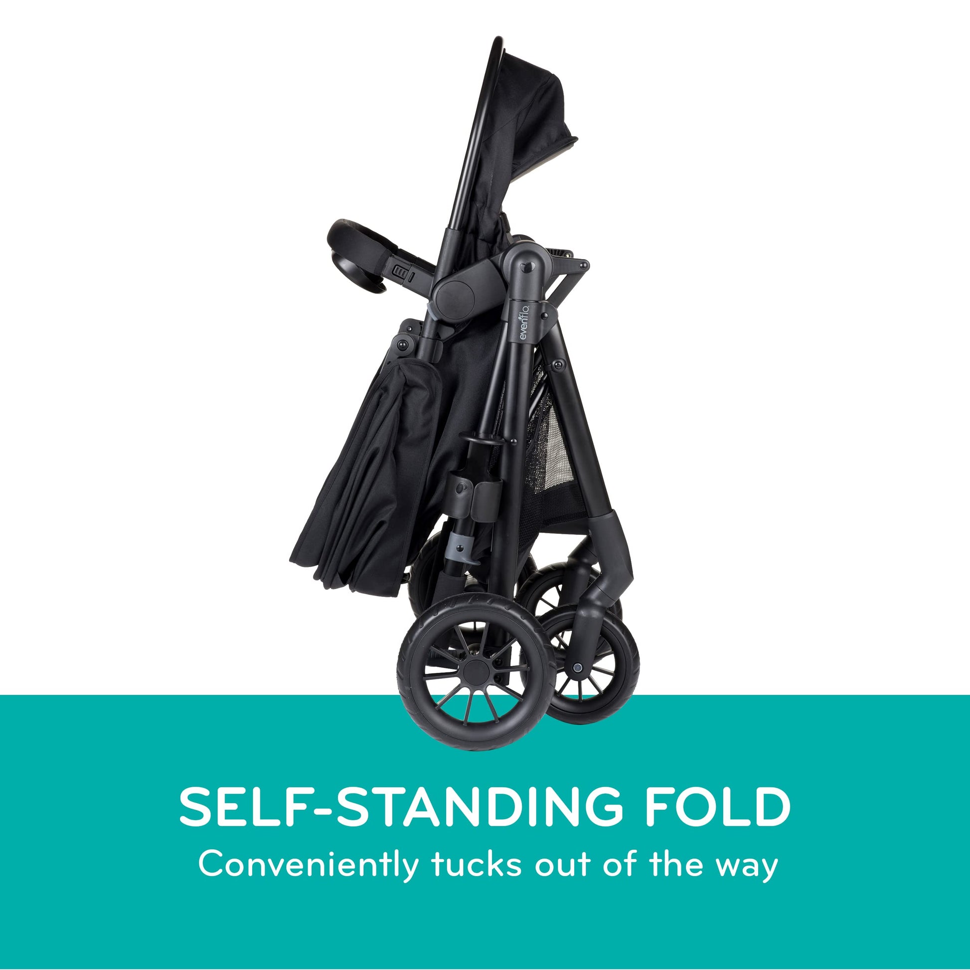 Evenflo Pivot Modular Travel System with SafeMax Car Seat, stroller and car seat combo for infants and toddlers, black and gray design