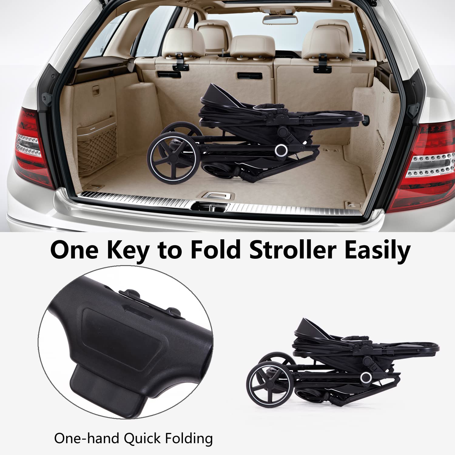 My Store Lortsybab 2-in-1 baby stroller with reversible seat, folding design, suitable for infants and toddlers up to 36 months.