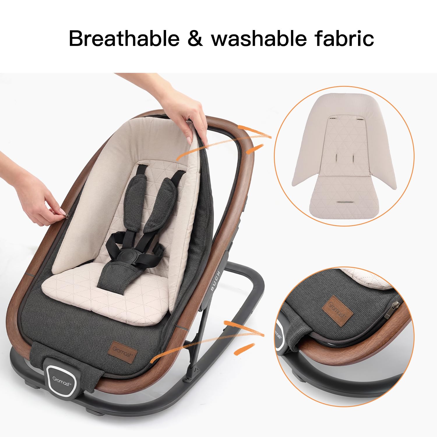2-in-1 Baby Bouncer Seat Portable Rocker with 3 Positions