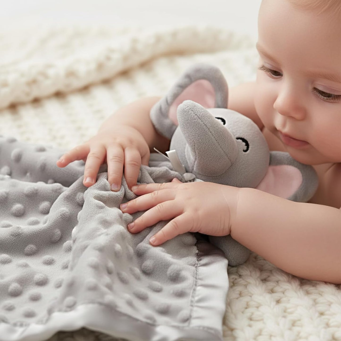 AFJ4 Super Soft Minky Security Blanket Unisex 40.6 x 40.6 cm