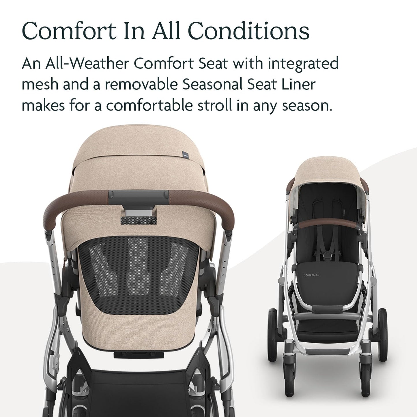 UPPAbaby Vista V3 convertible stroller for baby and toddler, charcoal frame, all-wheel suspension, XL storage basket, in travel system setup.