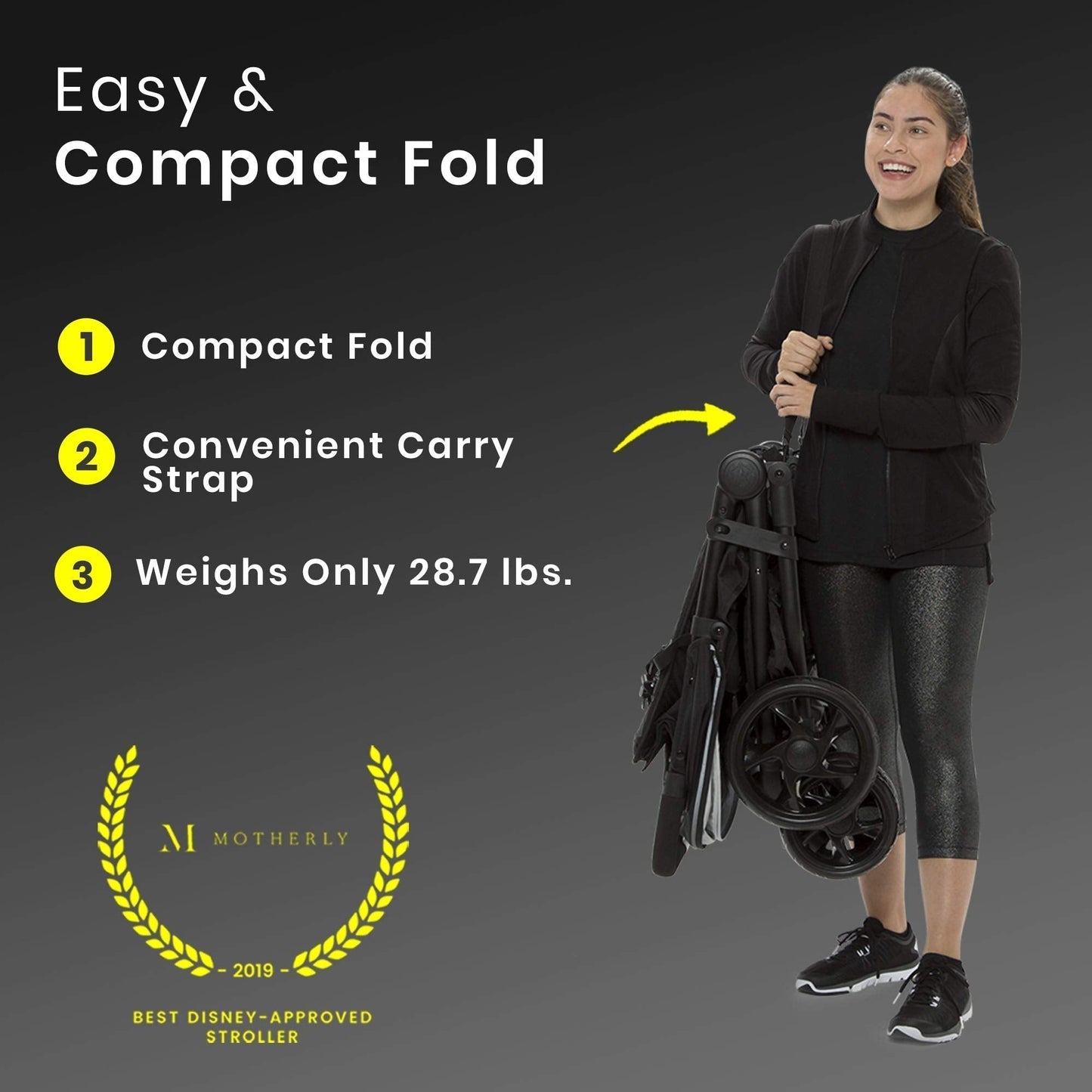 My Store Jeep Destination Ultralight Side-by-Side Double Stroller in Midnight, featuring lightweight frame and dual seats for toddlers.
