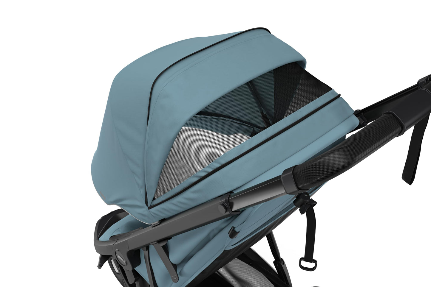 Thule Spring 2 single child stroller with ventilated canopy, adjustable handlebar, lightweight design, compact fold, and maneuverability