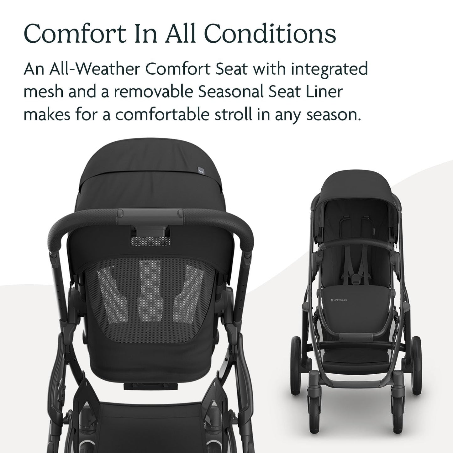 UPPAbaby Vista V3 stroller in charcoal/Carbon with all-wheel suspension, XL basket, and versatile configurations for baby and toddler