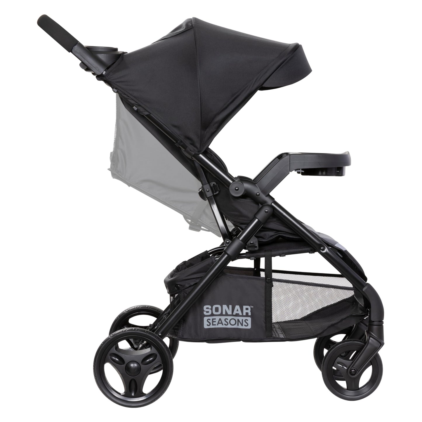 Baby Trend Passport Cargo stroller travel system with pink bamboo infant car seat and EZ-Lift Plus handle in a modern design