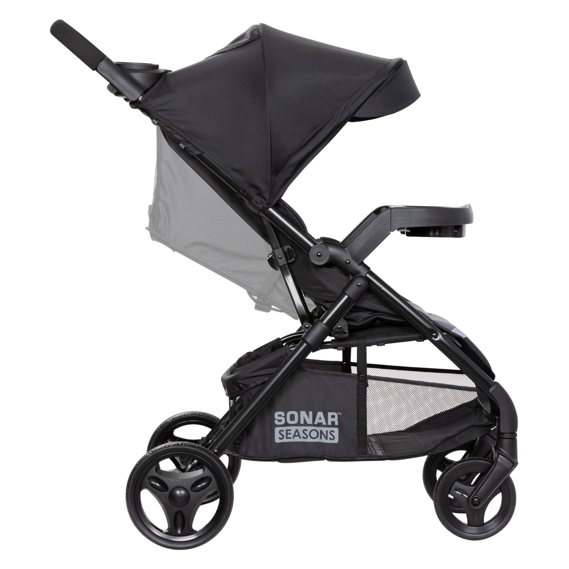 Baby Trend Passport Cargo stroller travel system with pink bamboo infant car seat and EZ-Lift Plus handle in a modern design