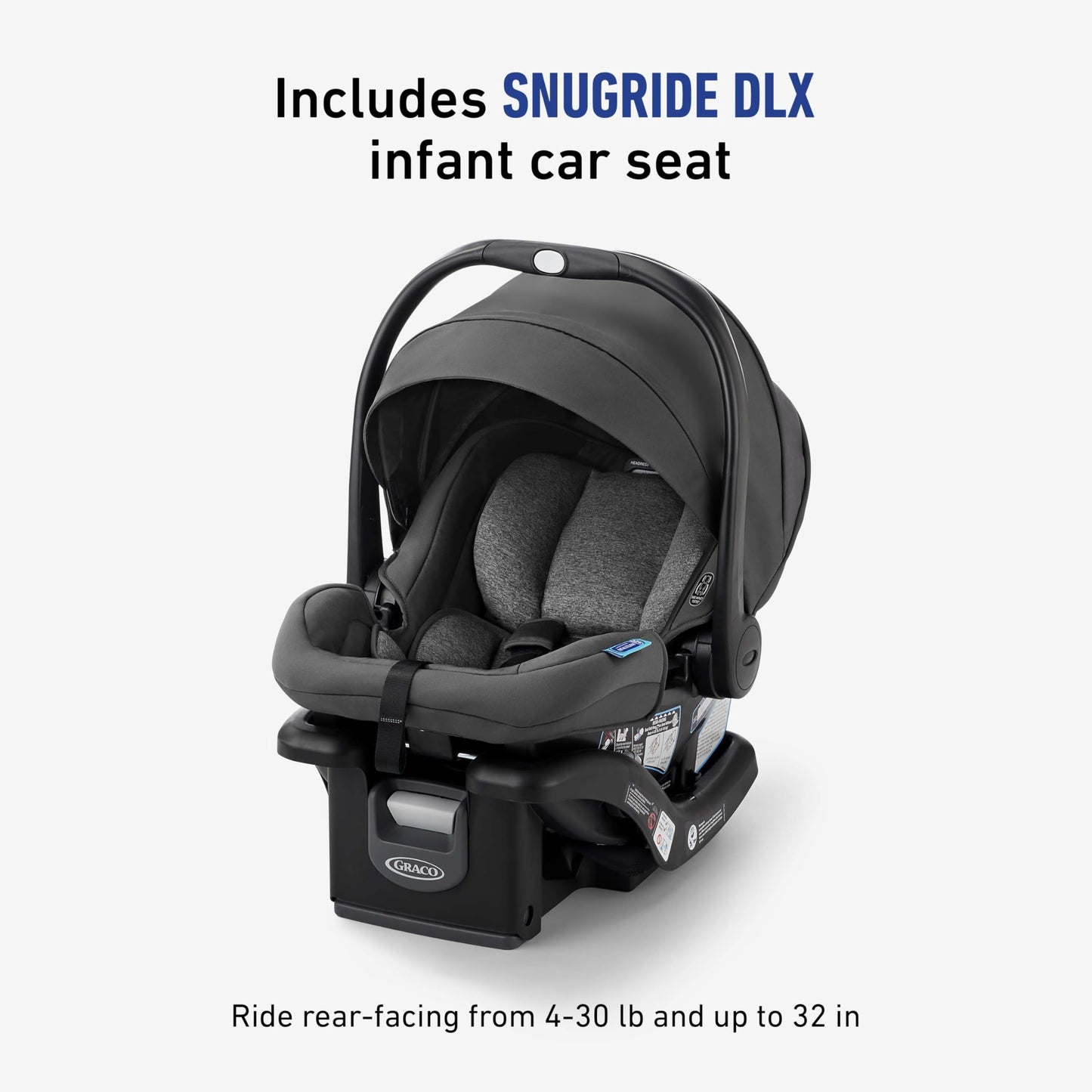 Graco Modes Nest travel system with SnugRide DLX infant car seat, 3-in-1 modular stroller and car seat combo for infants and toddlers