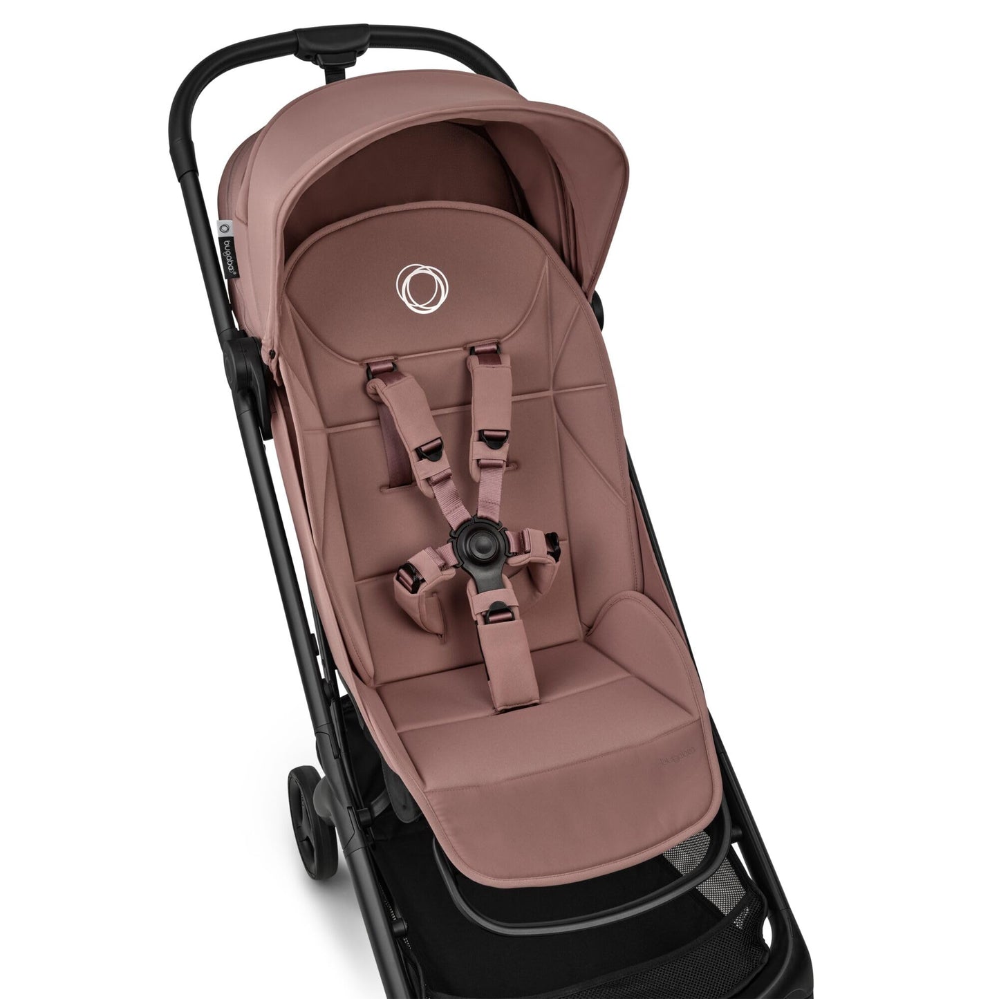 Bugaboo Butterfly 2 travel stroller in black, ultra-compact, lightweight, and airplane-friendly with one-second fold.