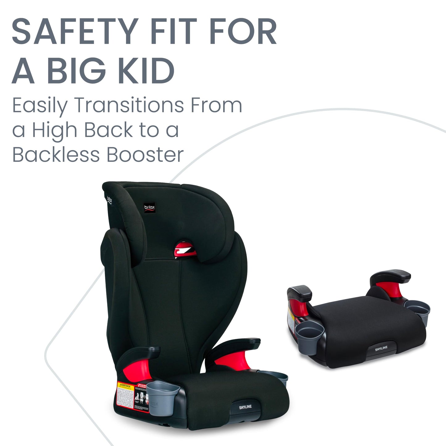 Britax Skyline Belt Positioning Booster Car Seat 2 Stage Design For Growing Kids Dusk Color