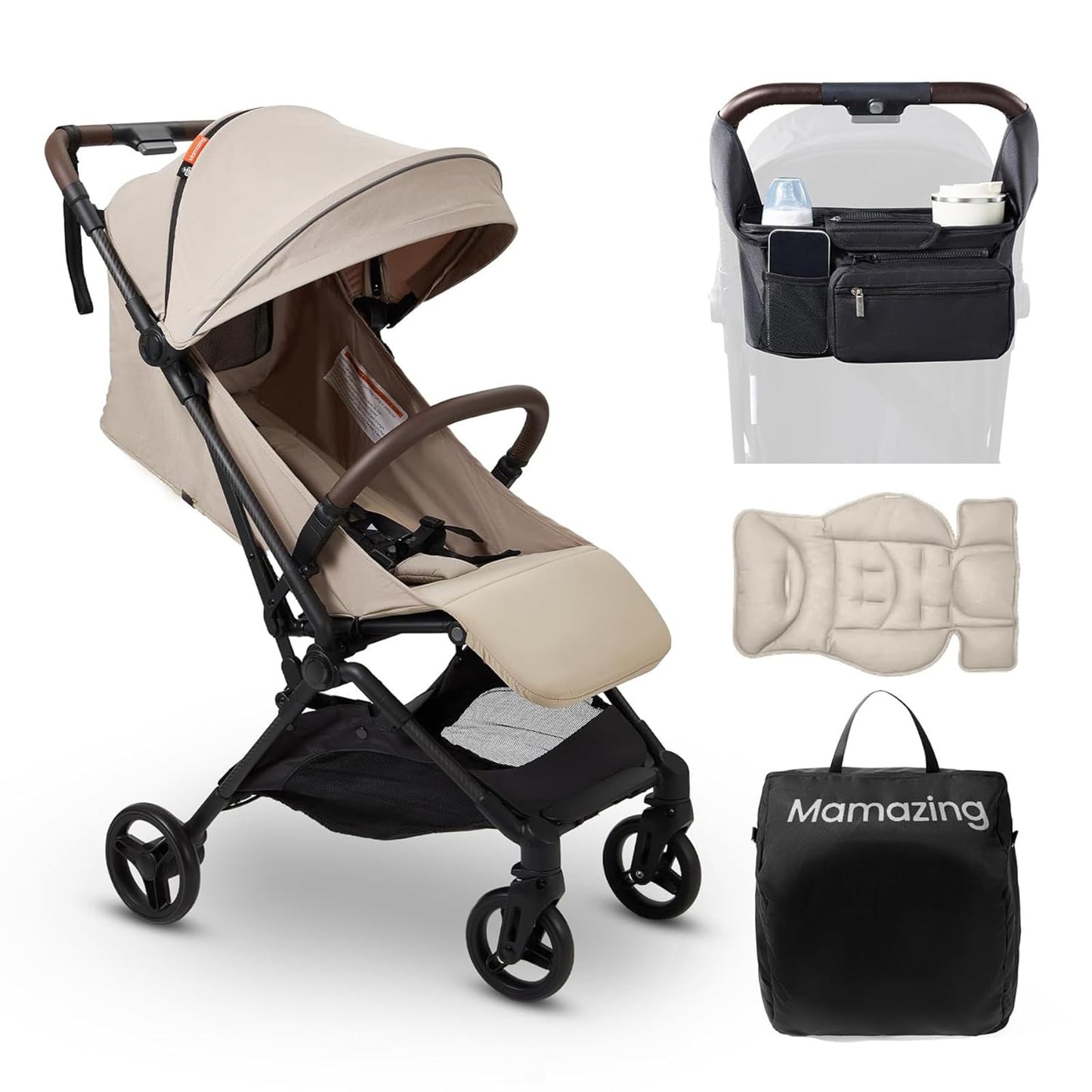 Lightweight MAMAZING Ultra Air baby travel stroller by My Store with carbon fiber frame, compact fold, suitable for toddlers