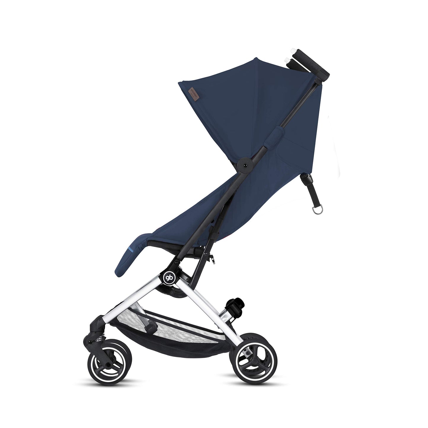 My Store gb Pockit+ All-Terrain lightweight travel stroller with canopy and reclining seat in velvet black, compact and easy to carry