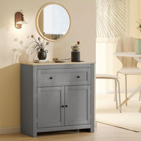 HOMCOM Sideboard Storage Cabinet with Drawer and Double Doors Grey thumbnail 9