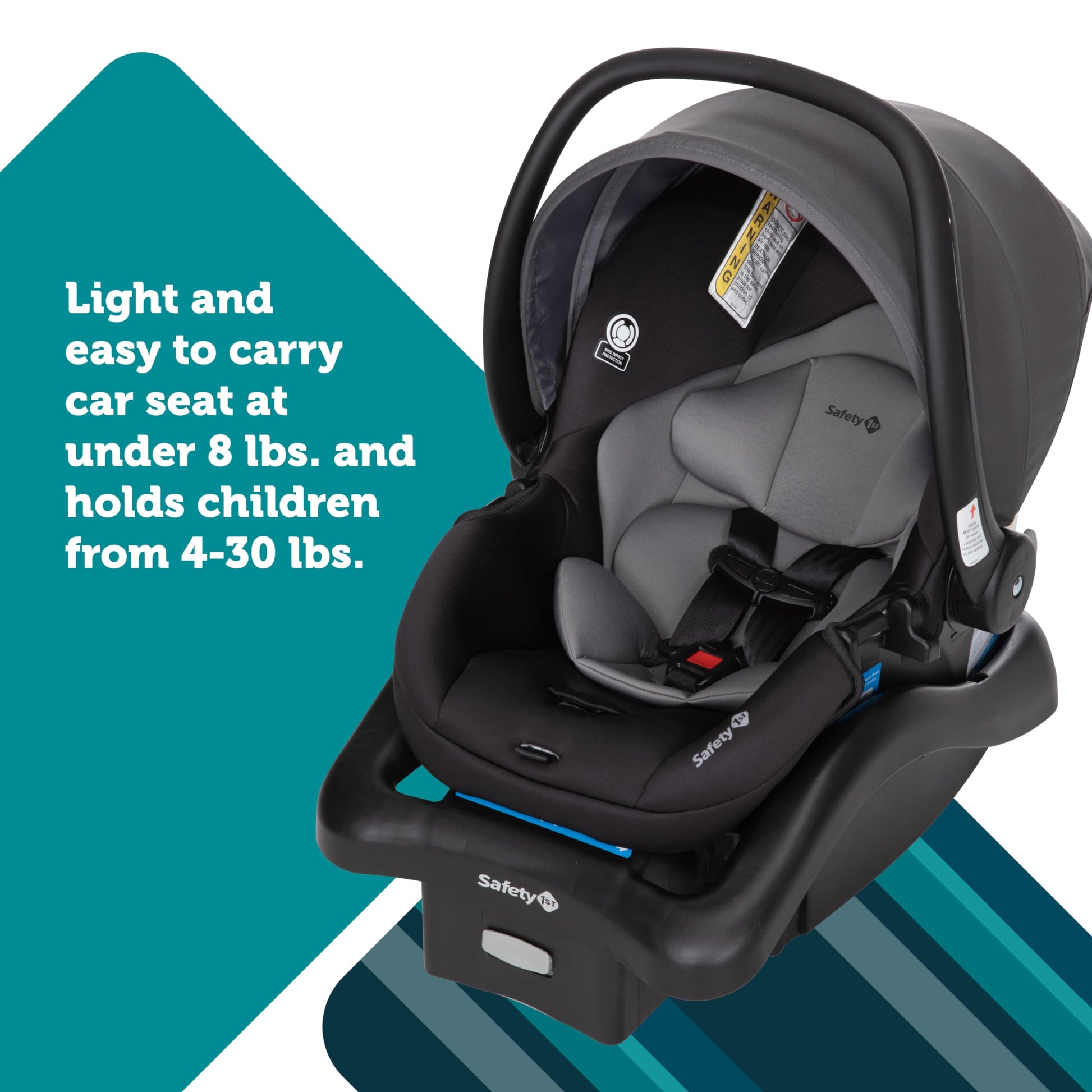 Safety 1st Smooth Ride travel system stroller with OnBoard FLX infant car seat, large canopy, ample storage, foldable, for newborn to toddler