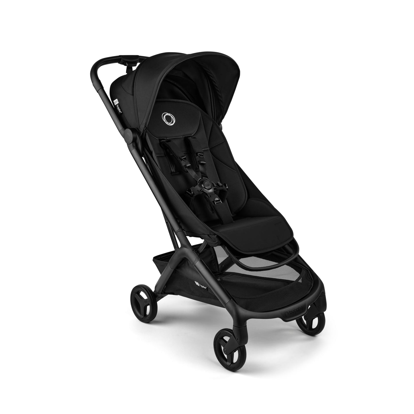 My Store Bugaboo Butterfly 2 travel stroller in black, ultra-compact and lightweight with one-second fold, airplane-friendly design.