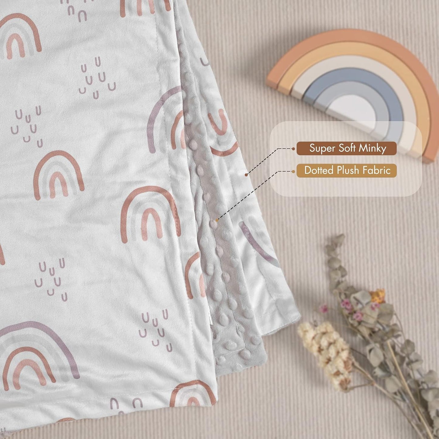 TZ05 Super Soft Minky Nursery Blanket Newborn Unisex 76.2 x 101.6 cm