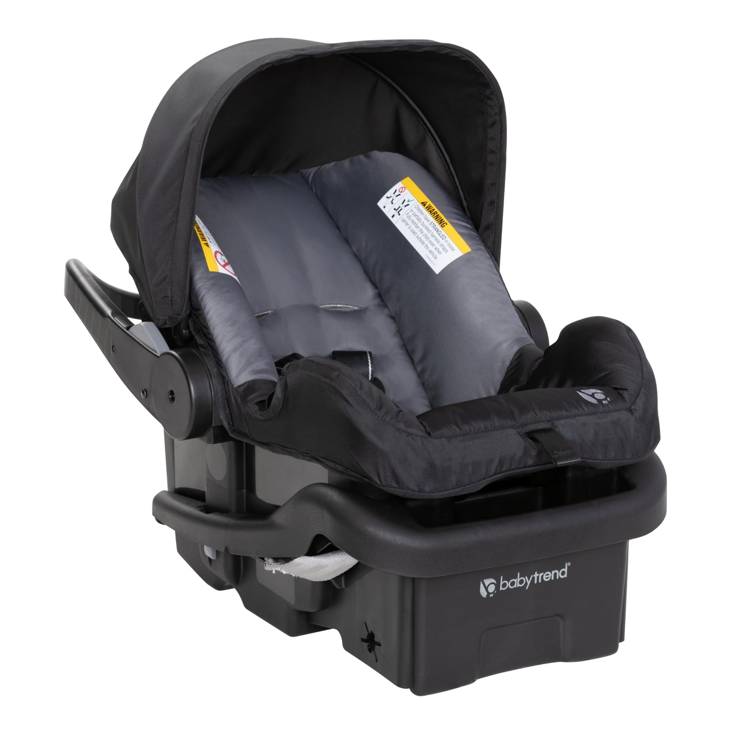 Baby Trend Passport cargo stroller with pink bamboo fabric and EZ-Lift Plus infant car seat, featuring a sturdy frame and adjustable handle.