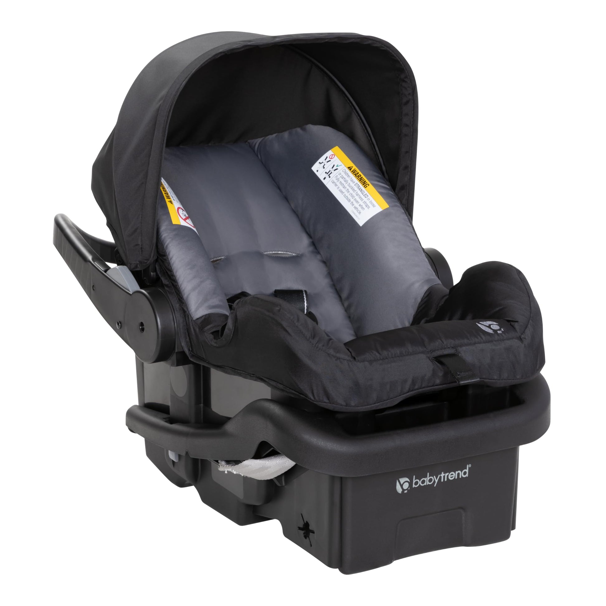 Baby Trend Passport cargo stroller with pink bamboo fabric and EZ-Lift Plus infant car seat, featuring a sturdy frame and adjustable handle.