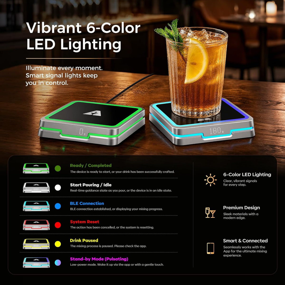 Smart Cocktail Maker LED Guided Mixing Device with App Control - View 5