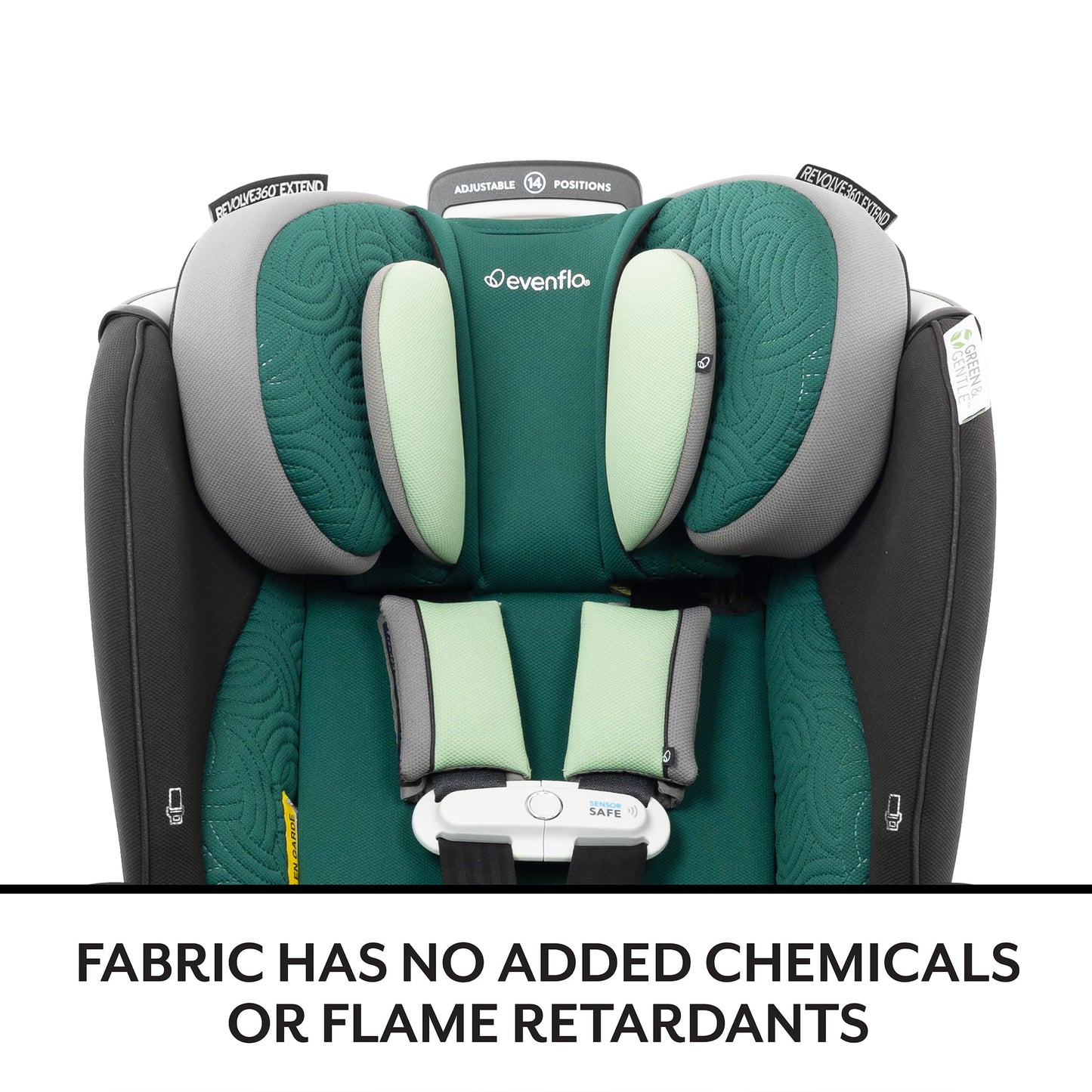 Evenflo Revolve360 Extend Rotational All In One Convertible Car Seat with 360 Degree Rotation and Extended Rear Facing