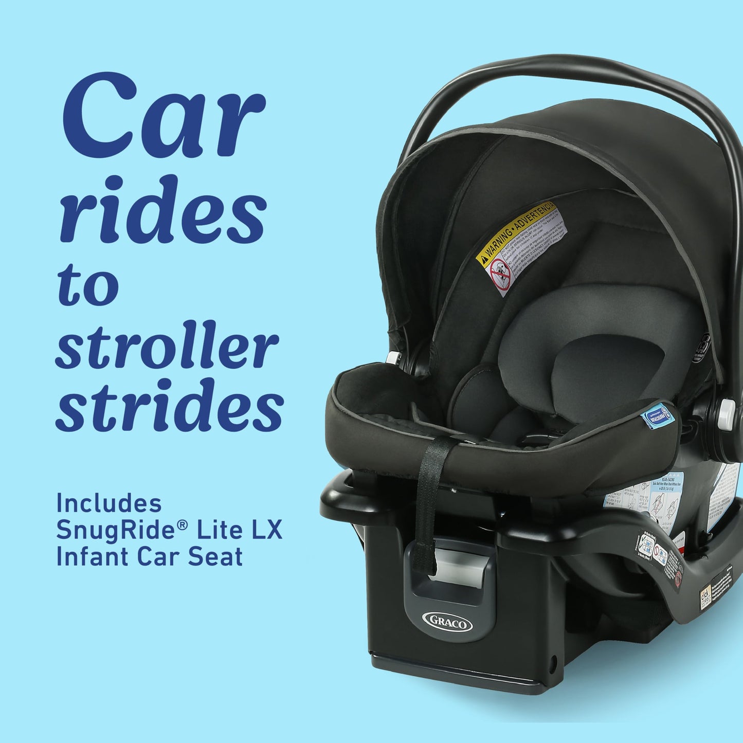 Graco Modes Element Canter travel system stroller with car seat and adjustable handle, designed for versatile infant and toddler travel.