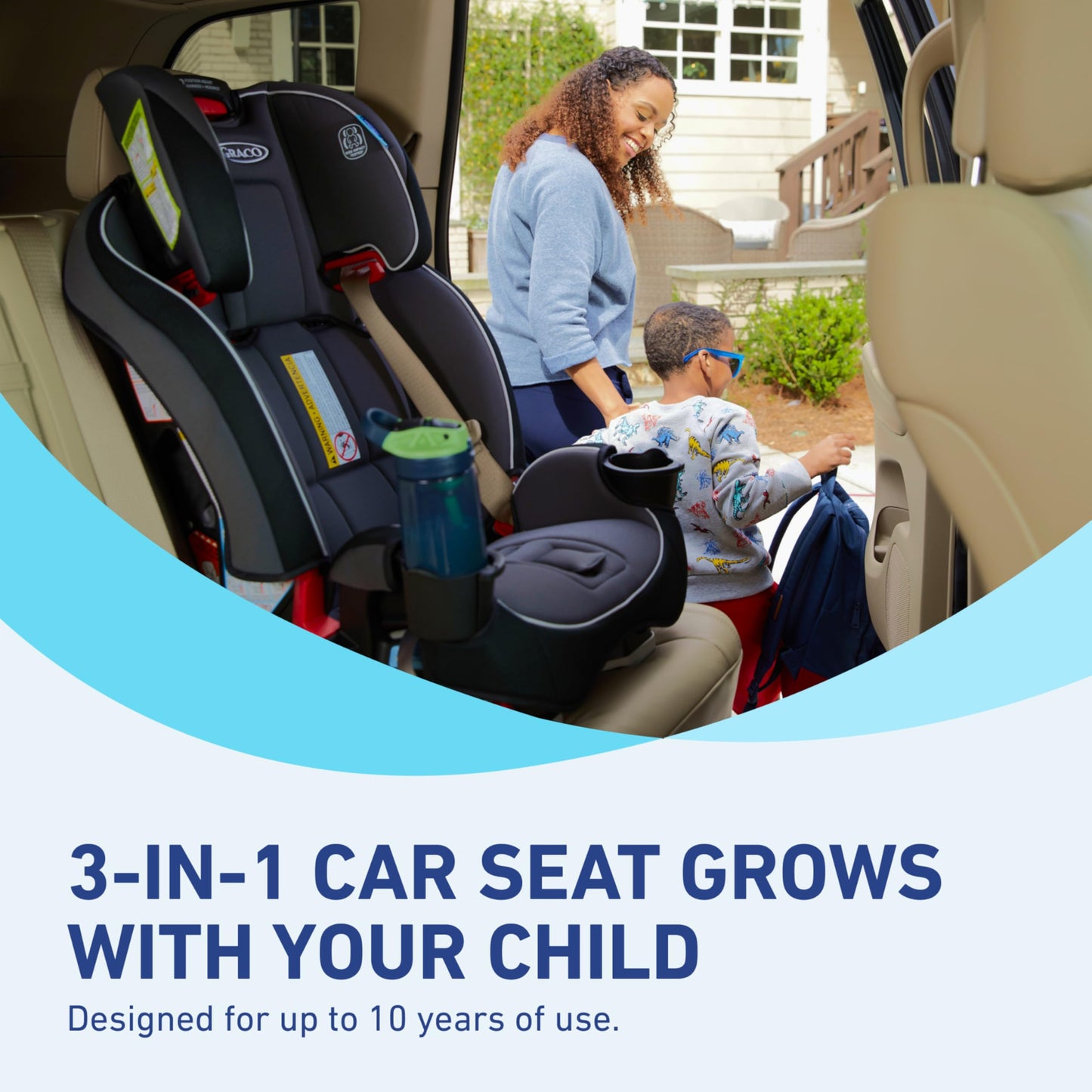 Graco Slimfit 3 In 1 Convertible Car Seat Ultra Space Saving Design For Rear And Forward Facing