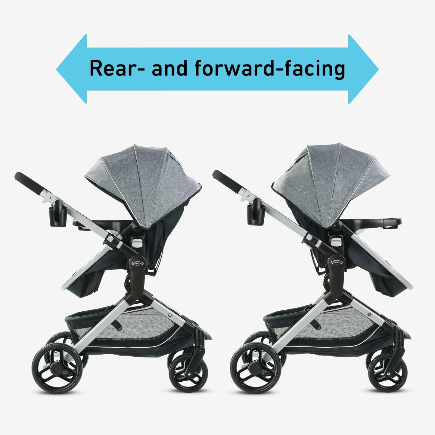 Graco Modes Nest 3-in-1 travel system with adjustable infant car seat and stroller, includes SnugRide DLX infant car seat.