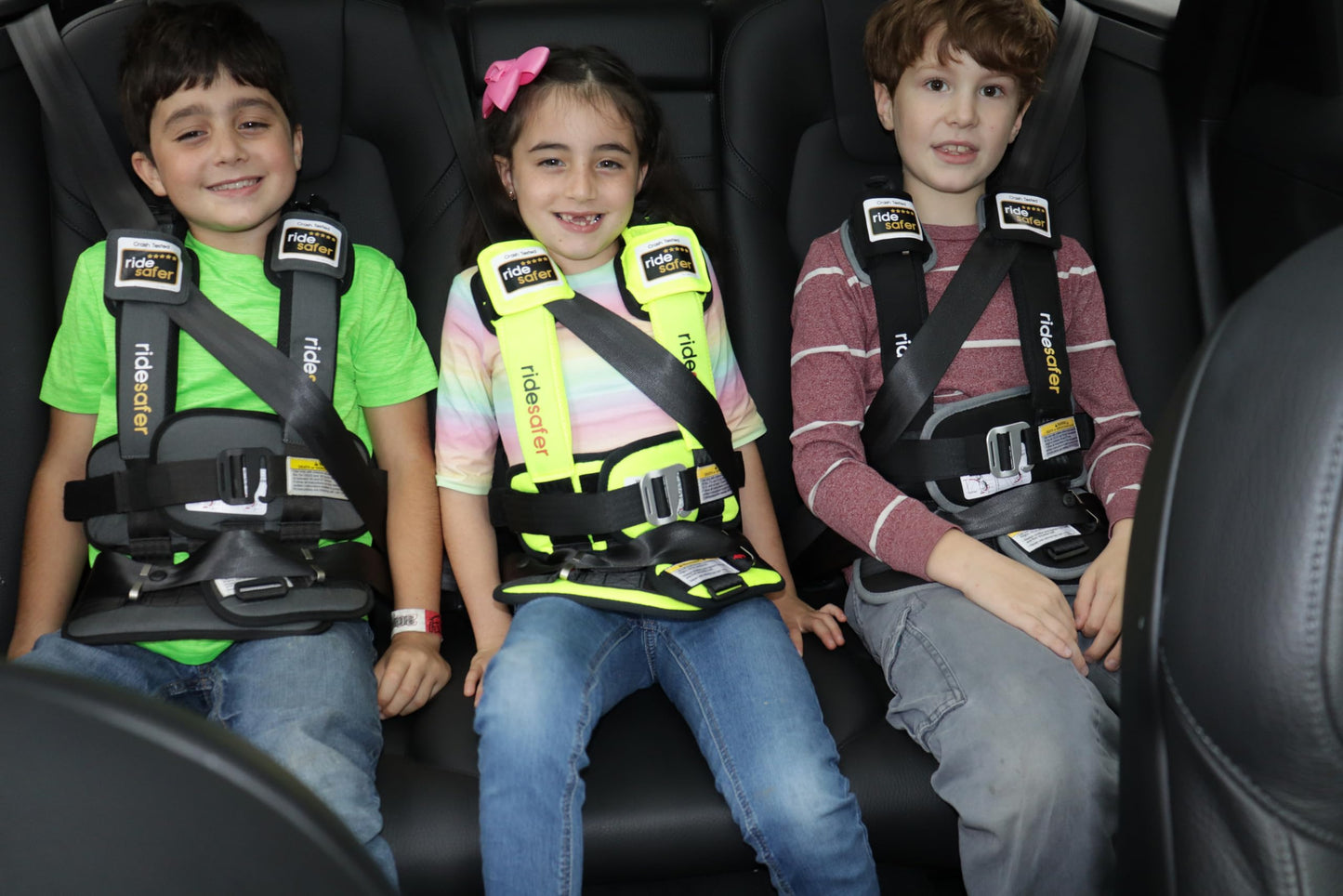 RideSafer Portable Car Seat Small Black Lightweight For Travel And Everyday Child Safety