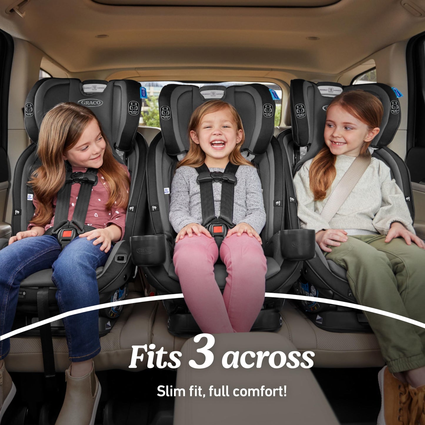 Graco Slimfit 3 In 1 Convertible Car Seat Ultra Space Saving Design For Rear And Forward Facing