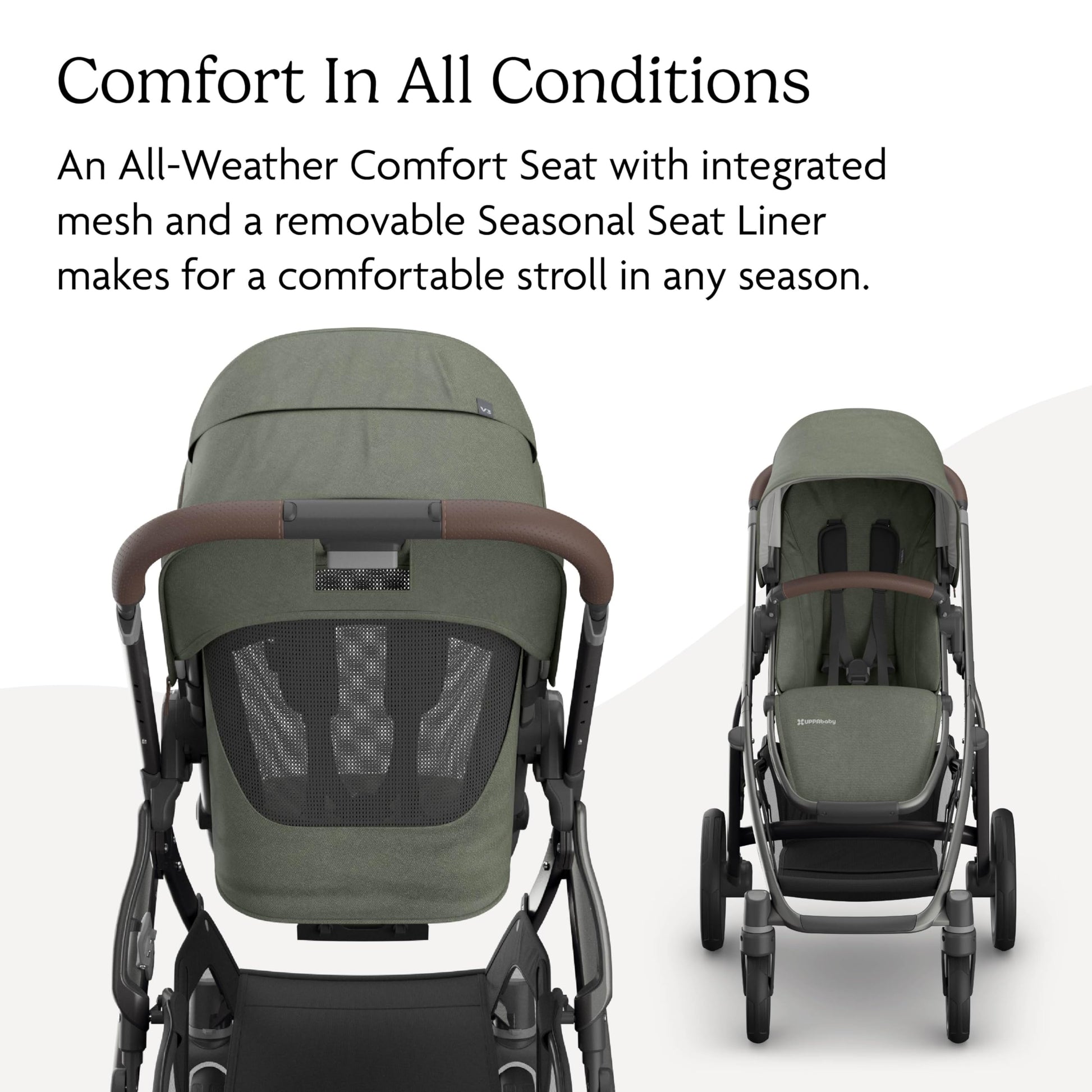UPPAbaby Vista V3 convertible stroller for baby and toddler, charcoal frame with all-wheel suspension and large storage basket.