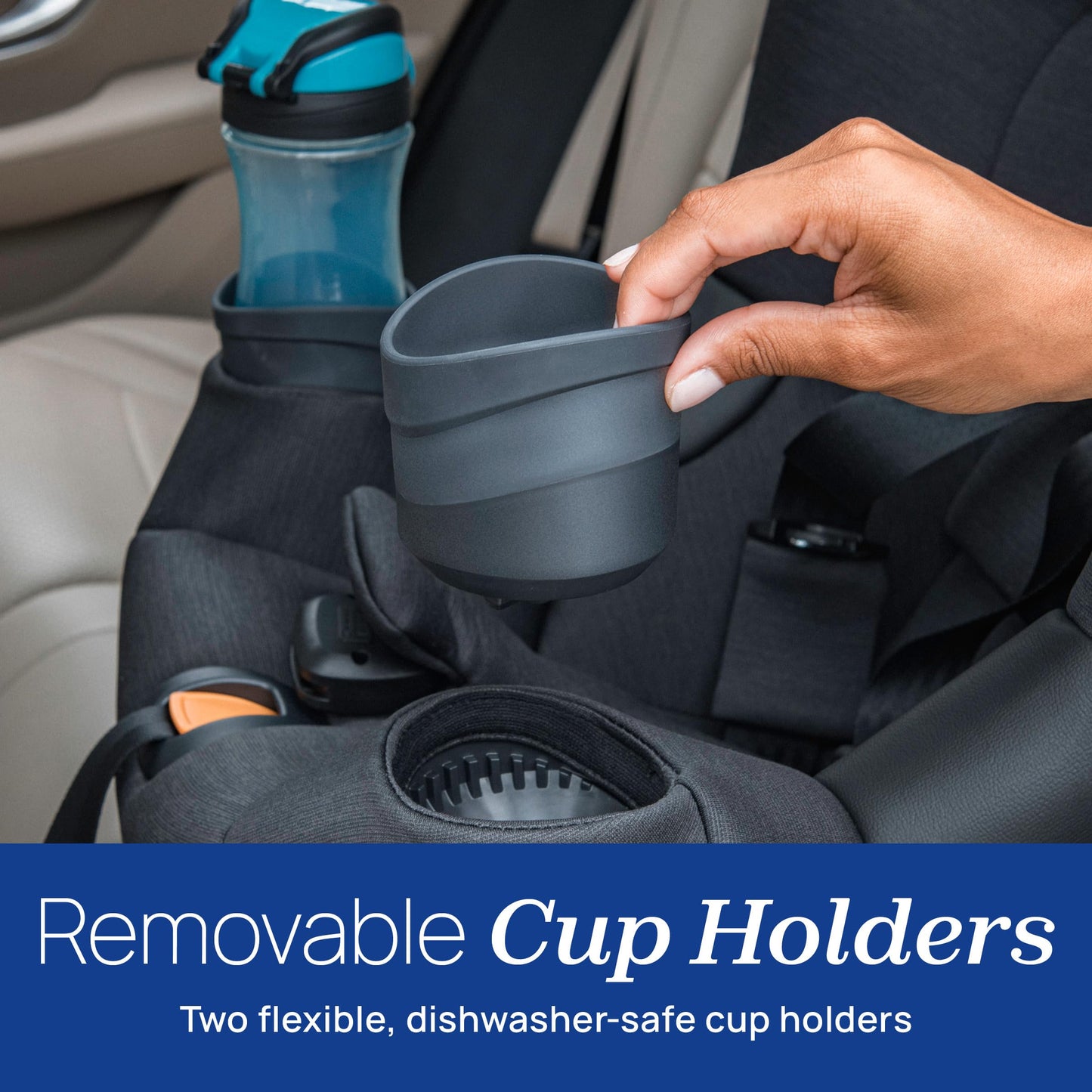 Chicco Fit360 ClearTex Rotating Convertible Car Seat With 360 Degree Rotation And Lever Lock System Obsidian Black