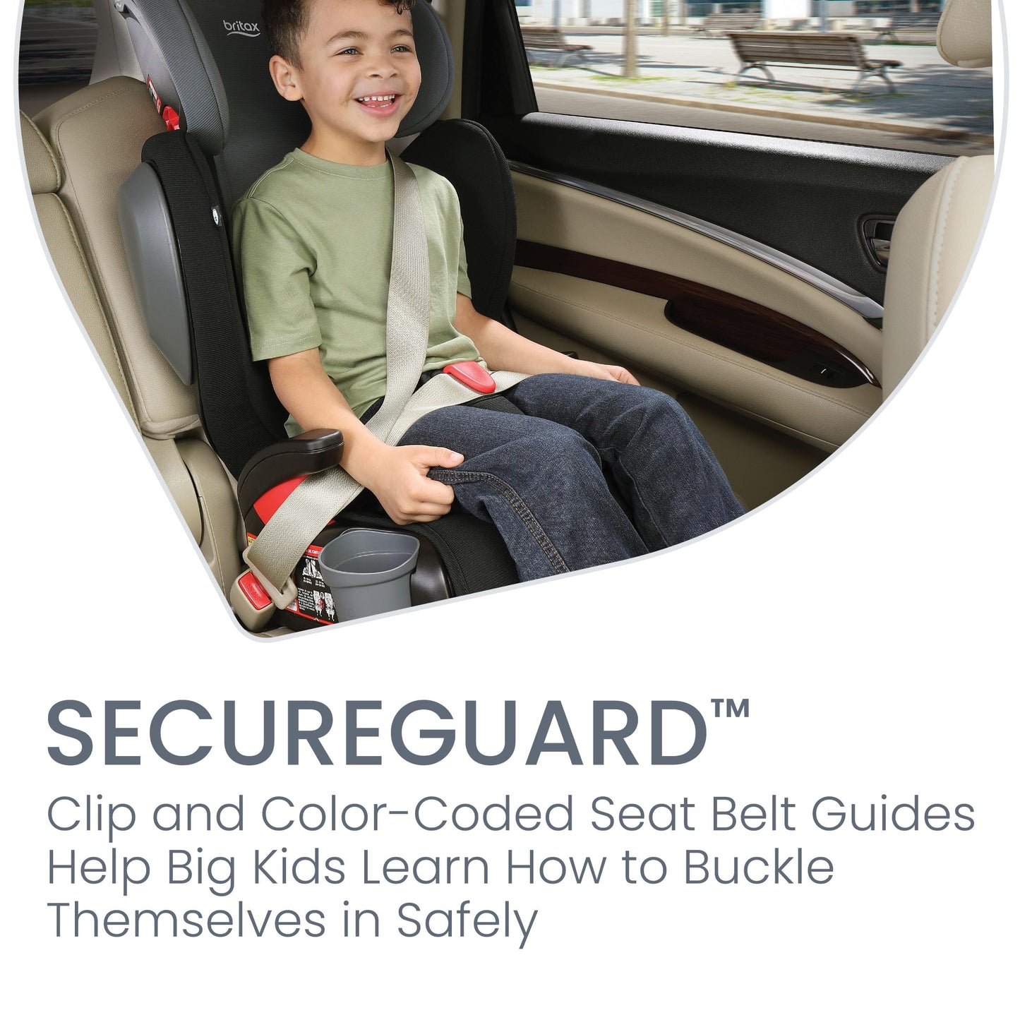 Britax Skyline Belt Positioning Booster Car Seat 2 Stage Design For Growing Kids Dusk Color