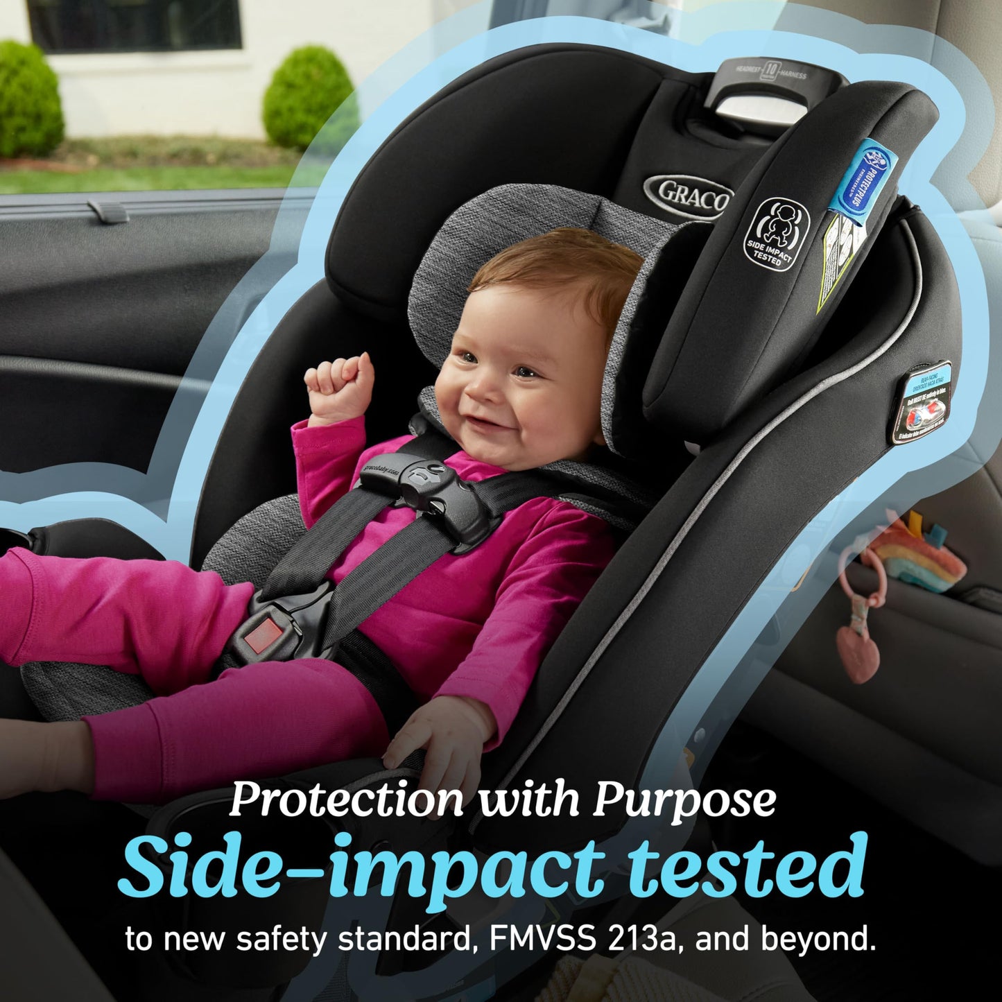 Graco Slimfit 3 In 1 Convertible Car Seat Ultra Space Saving Design For Rear And Forward Facing