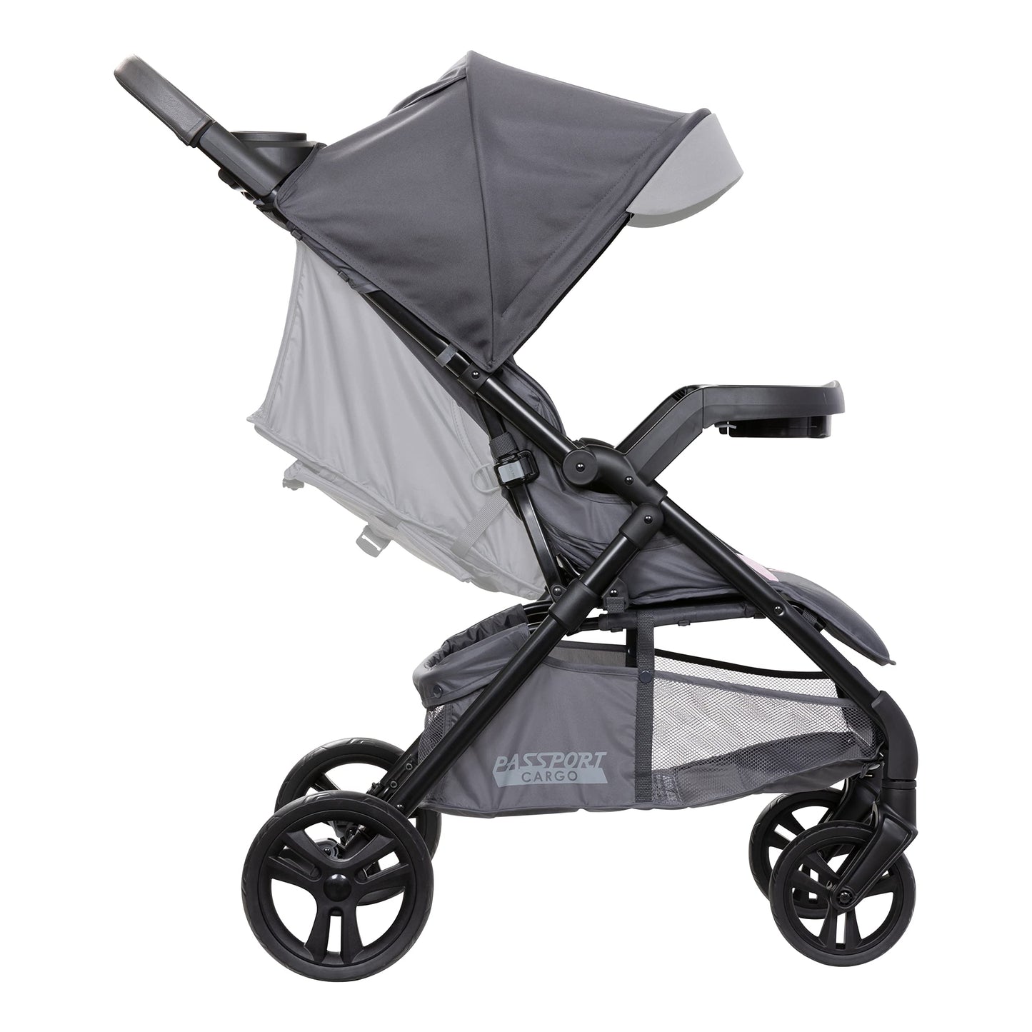 Baby Trend Passport cargo stroller with EZ-Lift infant car seat in pink bamboo, featuring a compact travel system for babies.